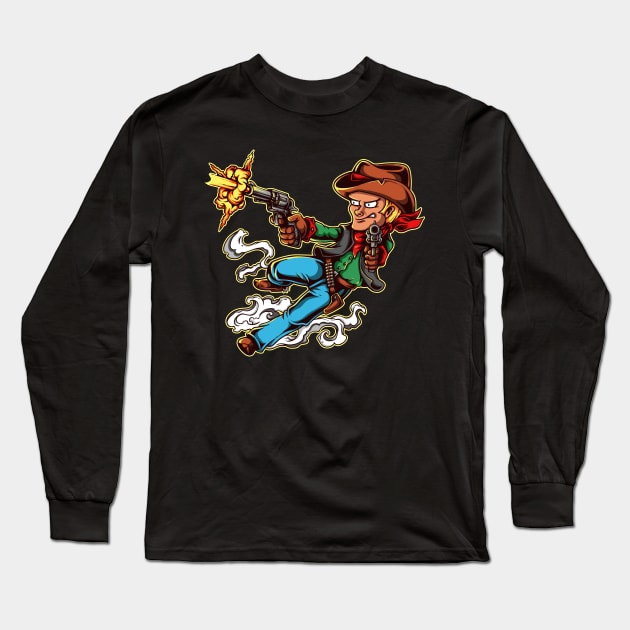 Ned the Gunslinger Long Sleeve T-Shirt by RadCoolguy